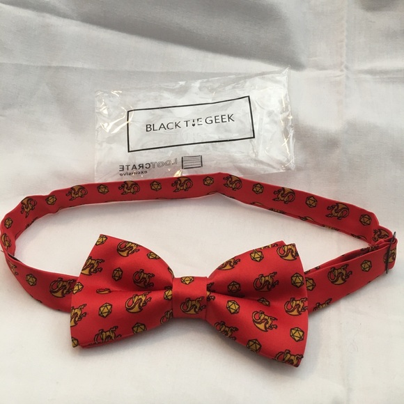 Loot Crate Other - Black Tie Geek D&D 🐉 red bowtie from LootCrate